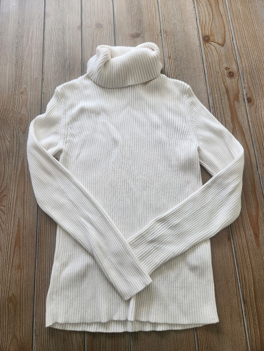White Ribbed Turtleneck Sweater - Women - Banana Republic